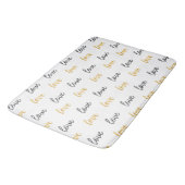 Tapis De Bain Gold Black Love (Angle)