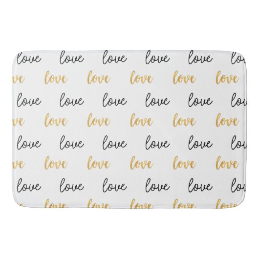 Tapis De Bain Gold Black Love (Devant)