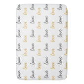 Tapis De Bain Gold Black Love (devant Vertical)