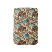 Tapis De Bain Gold Brown Turquoise Cacao Pattern (Devant (Vertical))
