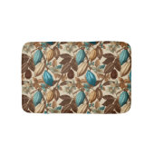 Tapis De Bain Gold Brown Turquoise Cacao Pattern (Devant)