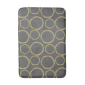 Tapis De Bain Gold Circles & Grey Moderne tendance (Devant (Vertical))