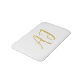 Tapis De Bain Gold Color Monogram Professional Classical Initial (Angle)