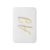 Tapis De Bain Gold Color Monogram Professional Classical Initial (Devant (Vertical))