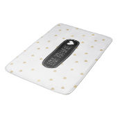 Tapis De Bain Gold Hearts vous aime plus (Angle)