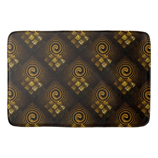 Tapis De Bain Gold Modern Boho Elegant Abstract Art Pattern #502 (Devant)