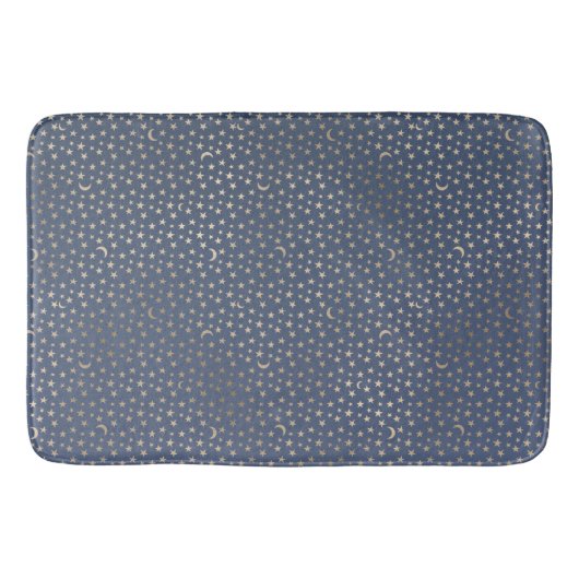 Tapis De Bain Gold Moon et Stars Night Sky (Devant)