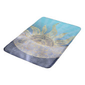 Tapis De Bain Gold Moon Sun Mandala Celestial Design (Angle)