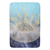 Tapis De Bain Gold Moon Sun Mandala Celestial Design (devant Vertical)