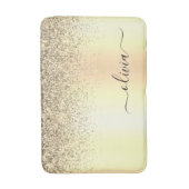 Tapis De Bain Gold Parties scintillant Girly Luxe Moderne Monogr (Devant (Vertical))