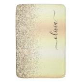 Tapis De Bain Gold Parties scintillant Girly Luxe Moderne Monogr (devant Vertical)