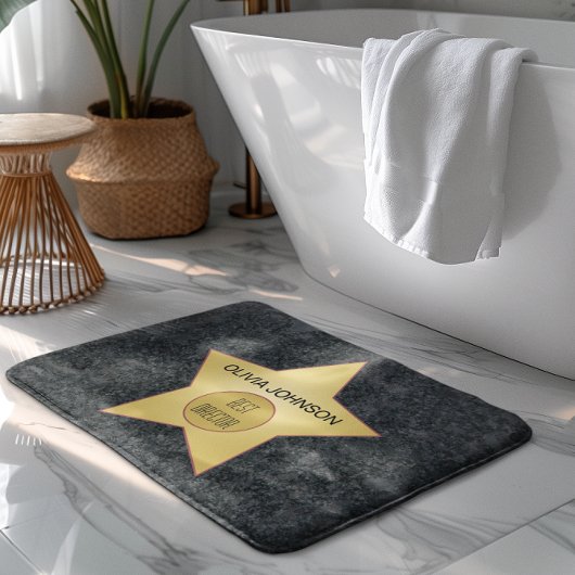 Tapis De Bain Gold Star Hollywood Superlative