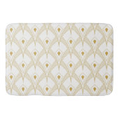 Tapis De Bain Gold & white art-deco seamless pattern 3 (Devant)