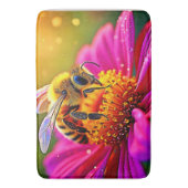 Tapis De Bain Golden Bee Flower Magic Design (devant Vertical)