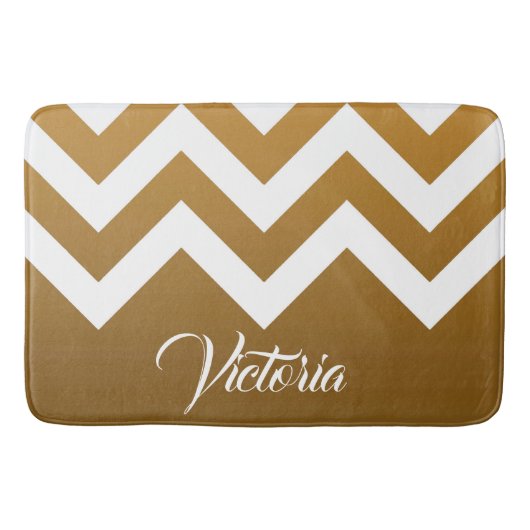 Tapis De Bain Golden Chevrons (Devant)
