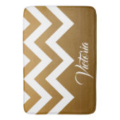 Tapis De Bain Golden Chevrons (devant Vertical)