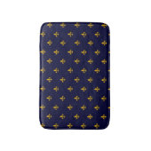 Tapis De Bain Golden Fleur de Lis sur Navy Blue (Devant (Vertical))