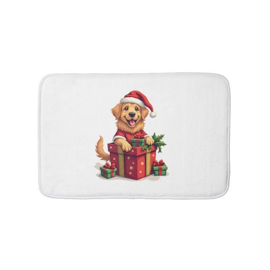 Tapis De Bain Golden Retriever Gift Wrap (Devant)
