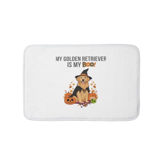 Tapis De Bain Golden Retriever Halloween Chien Mon Golden Retrie (Devant)