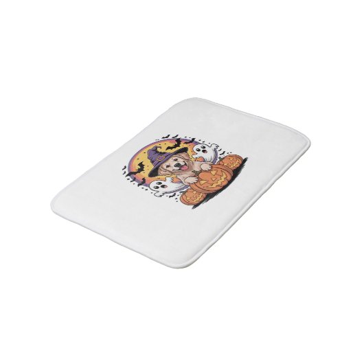 Tapis De Bain Golden Retriever Halloween Witch Chien classique T (Angle)