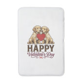 Tapis De Bain Golden Retriever Joyeuse Saint-Valentin (Devant (Vertical))