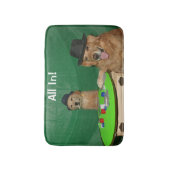 Tapis De Bain Golden Retriever Poker Pups (Devant (Vertical))