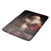Tapis De Bain Golden Retriever with Santa Clause Christmas (Angle)
