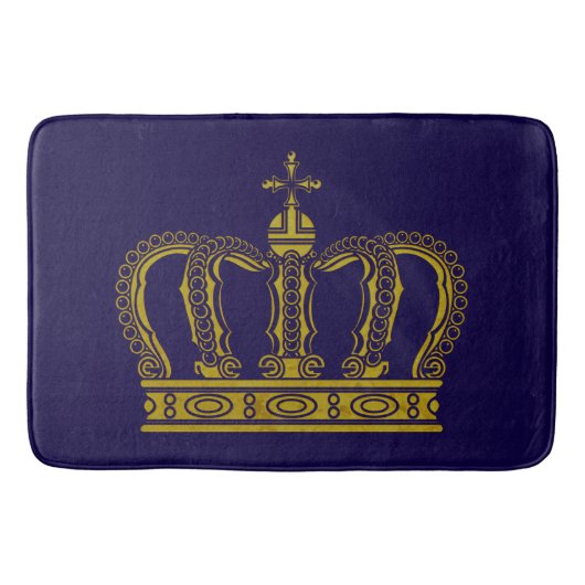 Tapis De Bain Golden Royal Crown + votre backgr. & idées (Devant)