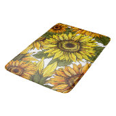 Tapis De Bain Golden Rustic Pays Tournesol Courte de douche (Angle)