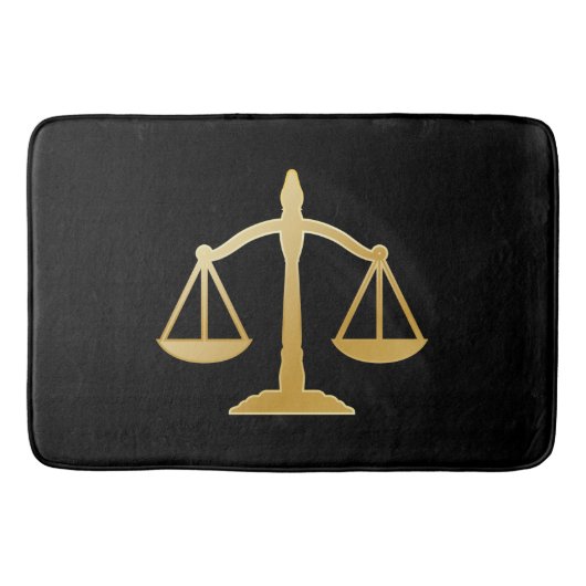 Tapis De Bain Golden Scales of Justice Law Theme (Devant)