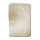 Tapis De Bain Golden Shine Botanique Tropical Palm Tree Feuilles (Devant (Vertical))