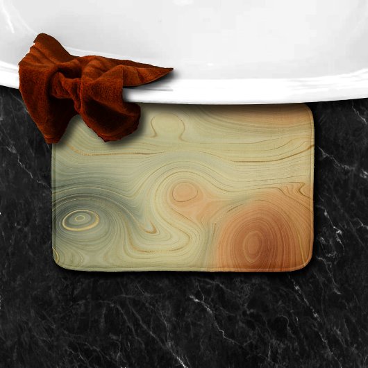 Tapis De Bain Golden Strata | Pêche Brûlée Orange Vert Agate