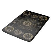 Tapis De Bain Golden Sun Moon Stars Art d'astronomie céleste (Angle)