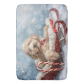 Tapis De Bain Goldendoodle Chien Festif de Noël (devant Vertical)