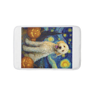 Tapis De Bain Goldendoodle Chien Mignon Halloween Jack O Lantern