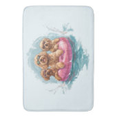 Tapis De Bain Goldendoodle Dogs Summer Pineappy Pool Flotte (devant Vertical)