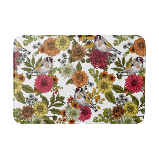 Tapis De Bain Goldfinches dans le jardin (Devant)