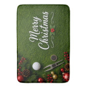 Tapis De Bain Golf de Noël sur gazon vert (devant Vertical)