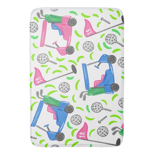 Tapis De Bain Golf rose bleu (devant Vertical)