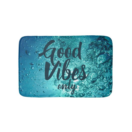 Tapis De Bain Good Vibes et Cool Blue Water (Devant)