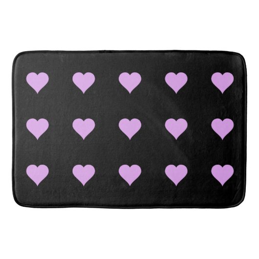 Tapis De Bain Goth Black and Pink Heart Design (Devant)