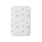Tapis De Bain Goth Grunge Safety Pins Punk Motif (Devant (Vertical))