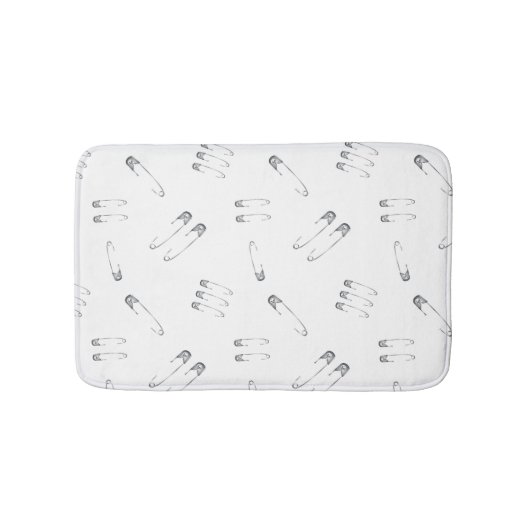 Tapis De Bain Goth Grunge Safety Pins Punk Motif (Devant)