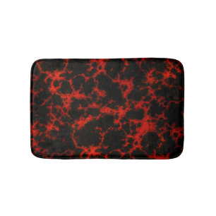 Tapis De Bain Goth repéré vibrant rouge et noir