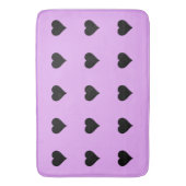 Tapis De Bain Goth Rose et Black Heart Design (devant Vertical)