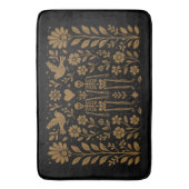 Tapis De Bain Gothic Folk Art Skeleton Bath Mat (devant Vertical)
