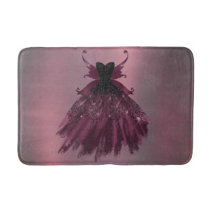 Tapis De Bain Gothique Fairy Fuchsia Gown   Punk Rock rose Magen