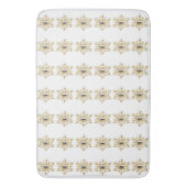 Tapis De Bain Gousses de neige en or et en argent (devant Vertical)