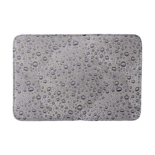 Tapis De Bain gouttelettes d'eau gris (Devant)