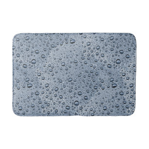 Tapis De Bain gouttelettes d'eau gris de métal
